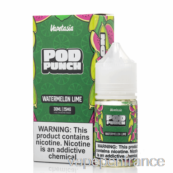 Citron Vert Pastèque - Sels De Punch Vapetasia Pod - 30 Ml 25 Mg Stylo Vape